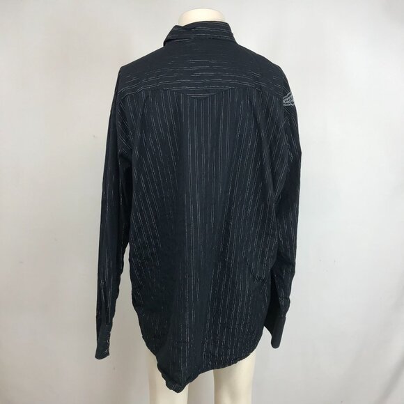 GEORGE STRAIT TROUBADOUR COLLECTION MEN'S XL - BLACK W/SILVER LONG SLEEVE SHIRT - Picture 5 of 7